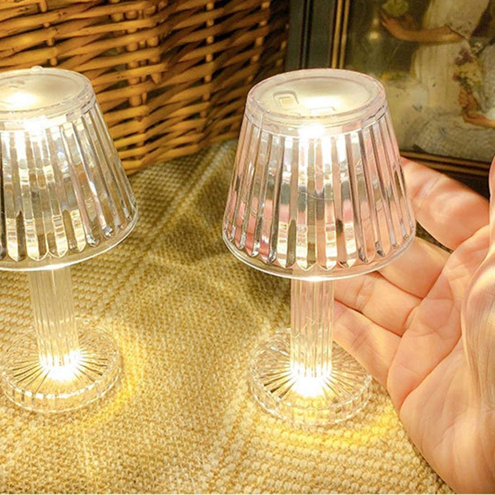 [Elegan] Proyeksi Lampu Malam Cafe Bar Dekorasi Rumah Romantis Lampu Tidur Kristal Decor Light Desk Lamp