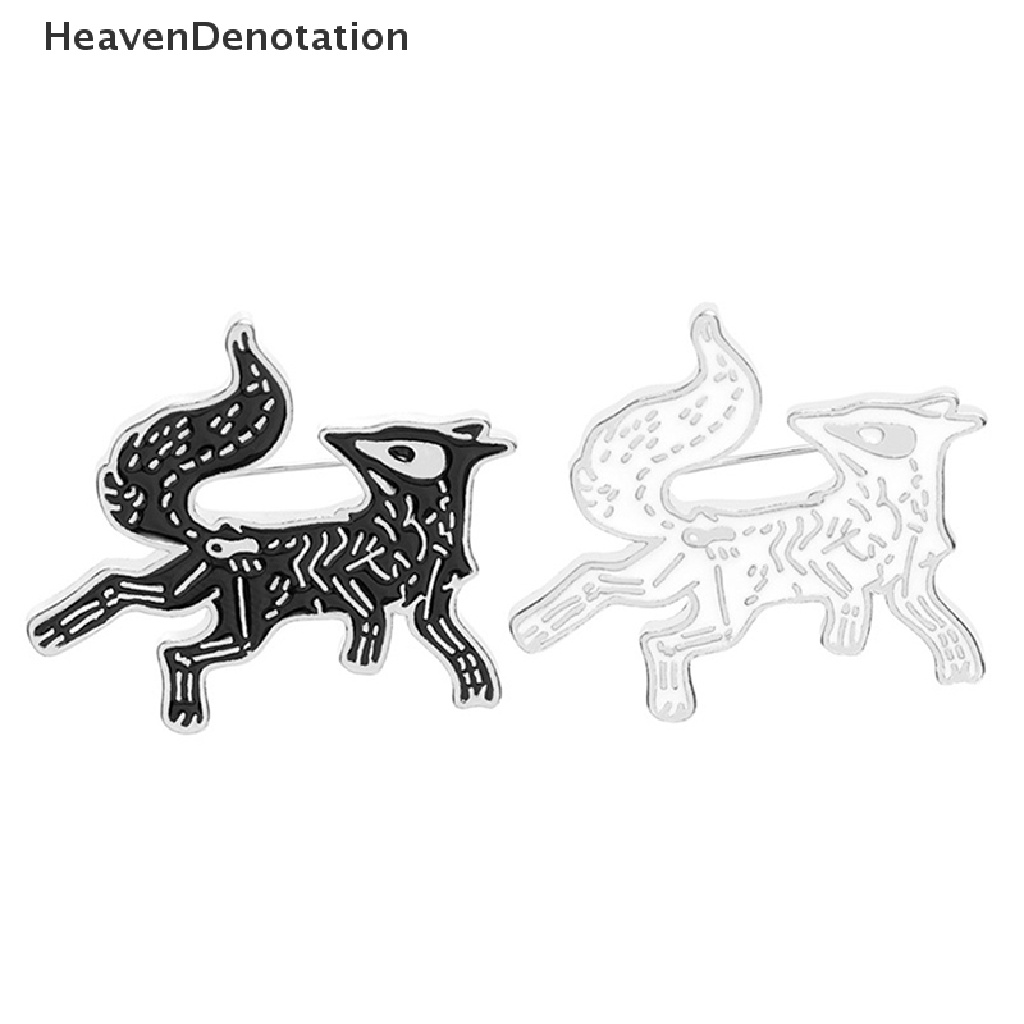 [HeavenDenotation] Kartun Hewan Lucu Enamel Pin Fox Bros Pin Pakaian Topi Tas Jeans Lencana Wanita Perhiasan Aksesoris HDV