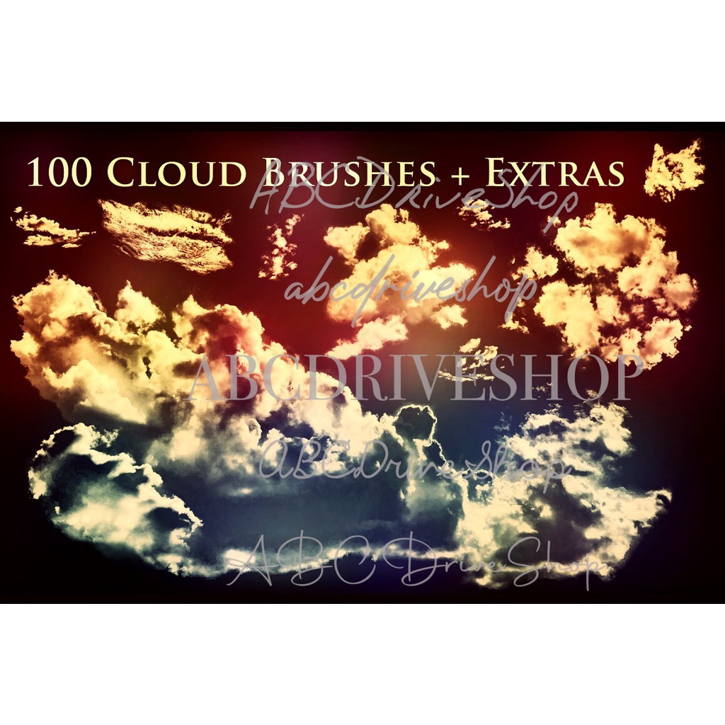 Procreate Brush - 100 Cloud Brushes &amp; Extras