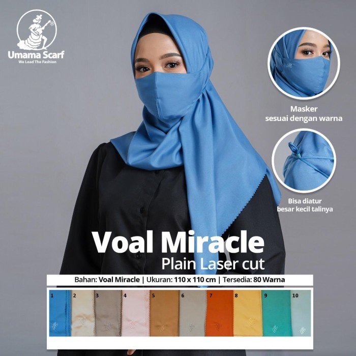 Jilbab VOAL MIRACLE PLAIN by Umama Scarf with Mask G.08 - 6