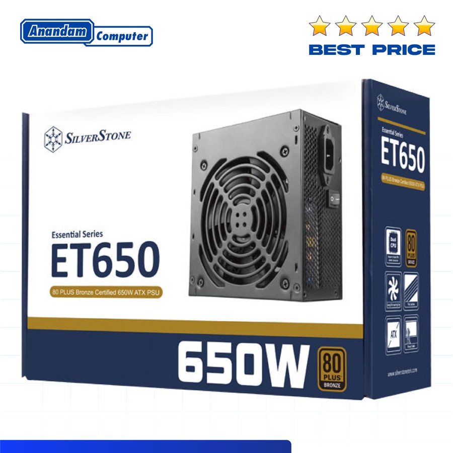 SILVERSTONE ET650B 500W 80+ Bronze PSU Power Supply ET-650 Watt