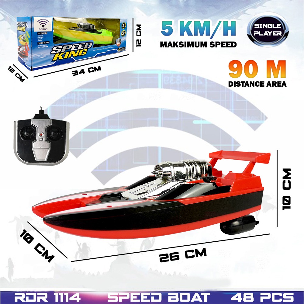 RDR1175 Merah RC Perahu Kapal Laut Pesiar Speed Boat Mainan Anak Mobil Remote Control Radio Control 