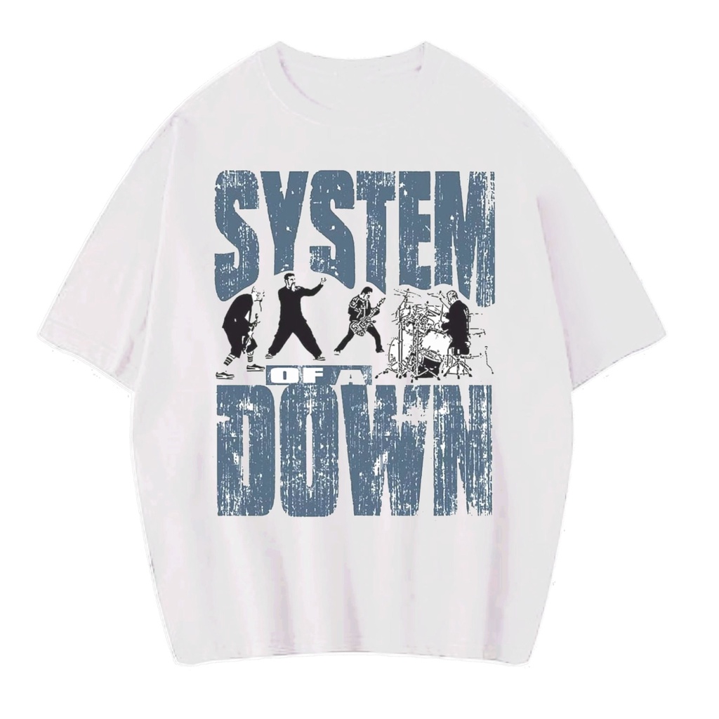 Patternmerch "system of a down down line" Oversized T-shirt | kaos vintage | band