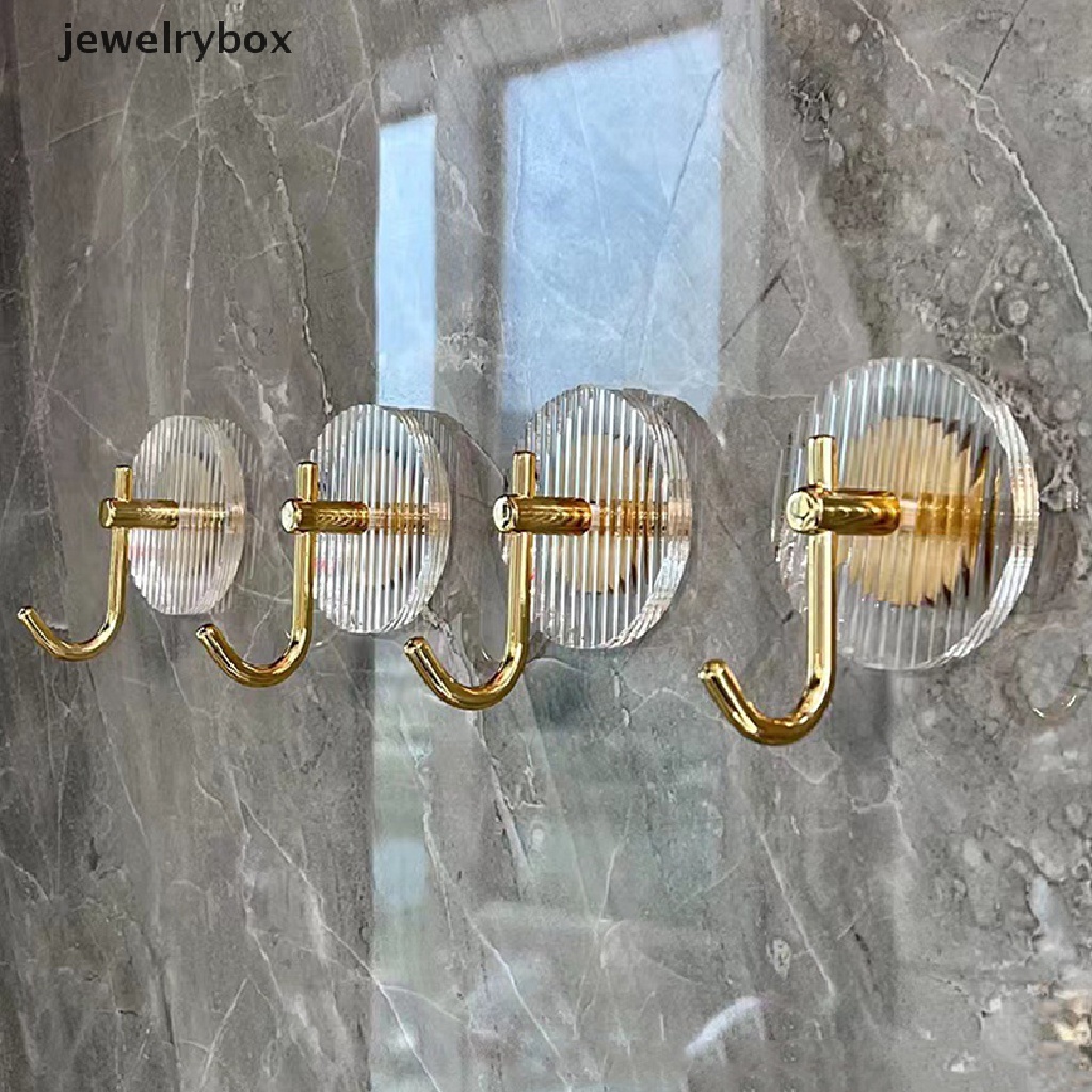 [jewelrybox] Acrylic Hook Wall Hook Perekat Kuat Handuk Ada Pelubang Gantung Dinding Gantungan Baju Kunci Pintu Tas Holder Butik
