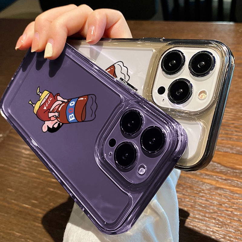 IPHONE Casing Silikon Anak Laki-Laki Lucu Kompatibel Untuk Iphone14 11 13 12 Pro XS Max XR X8 7 6S Plus Casing Ponsel Lembut TPU Transparan Shockproof Cover