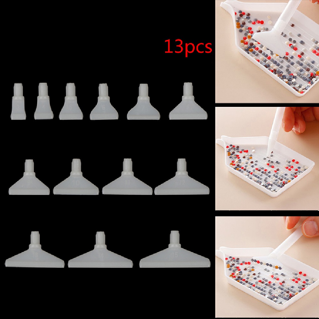 Beyen 13pcs Kepala Pen Pengganti Untuk 5D Diamond Paing Cross Stitch Fixing Tool ID