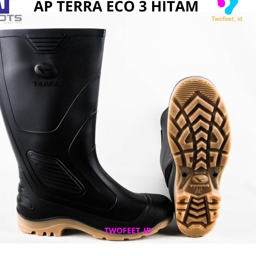 ♀ SEPATU AP BOOTS TERRA ECO 3 HITAM - AP TERRA ECO 3 KARET TINGGI HITAM - AP BOOTS TERRA ECO 3 HITAM