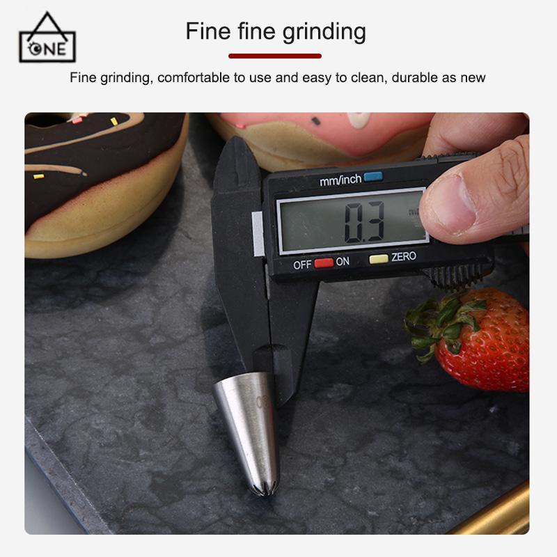 COD❤️Cupcake Nozzles Stainless steel piping nozzle Stainless steel piping nozzle Spuit Baking Cake Decorator-A.one