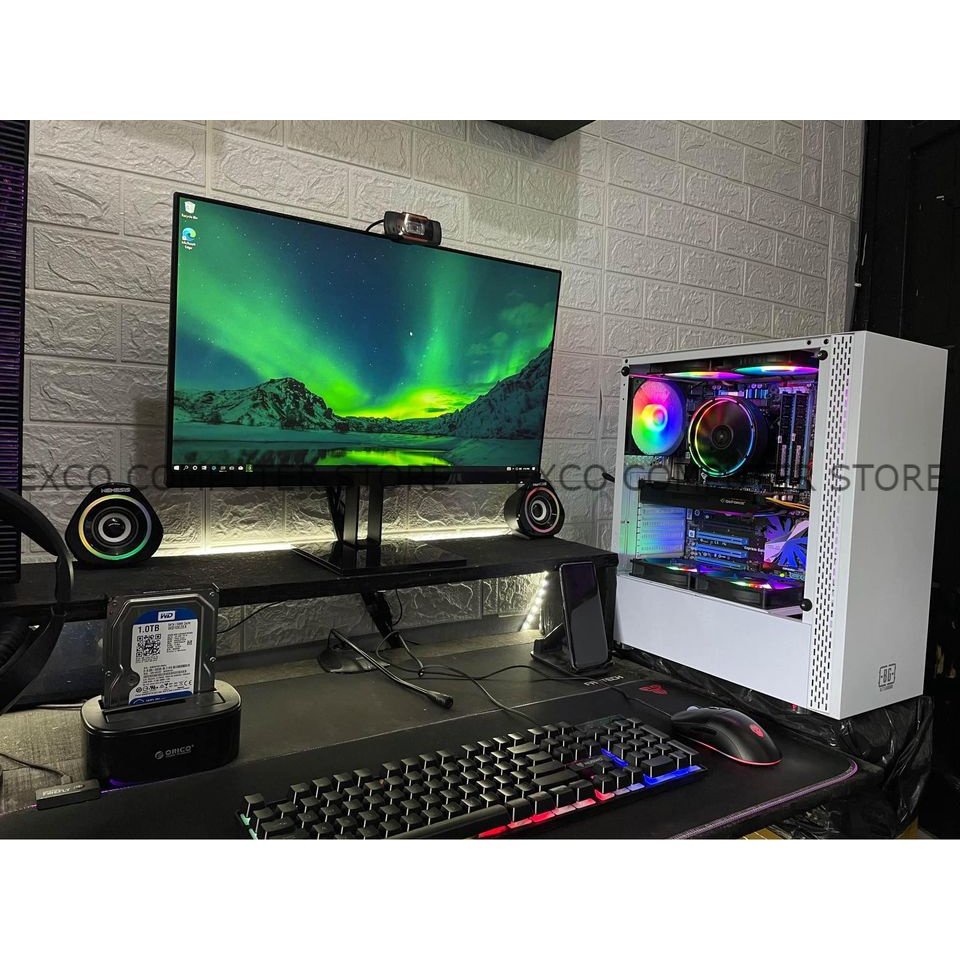 Pc Gaming Editing I5 Gen 10 Ram 16gb Vga RTX 2060 6GB Fullset Monitor 24 Inch Siap Pakai Editing Gaming