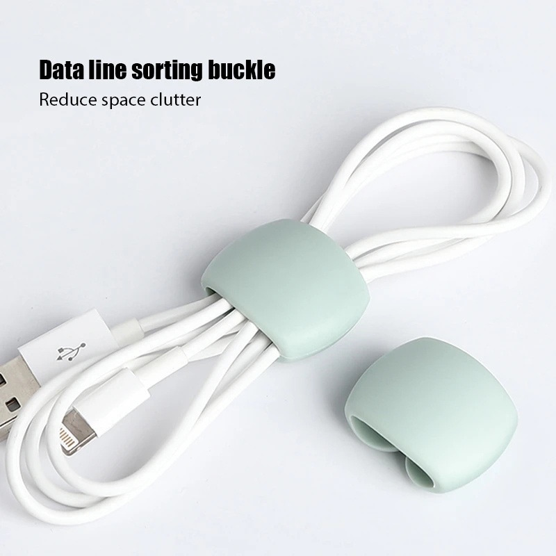 Klip Penyimpanan Garis Universal/Organizer Meja Kabel Data Earphone Portable/Wire Cord Winder Storage Buckle Organizer