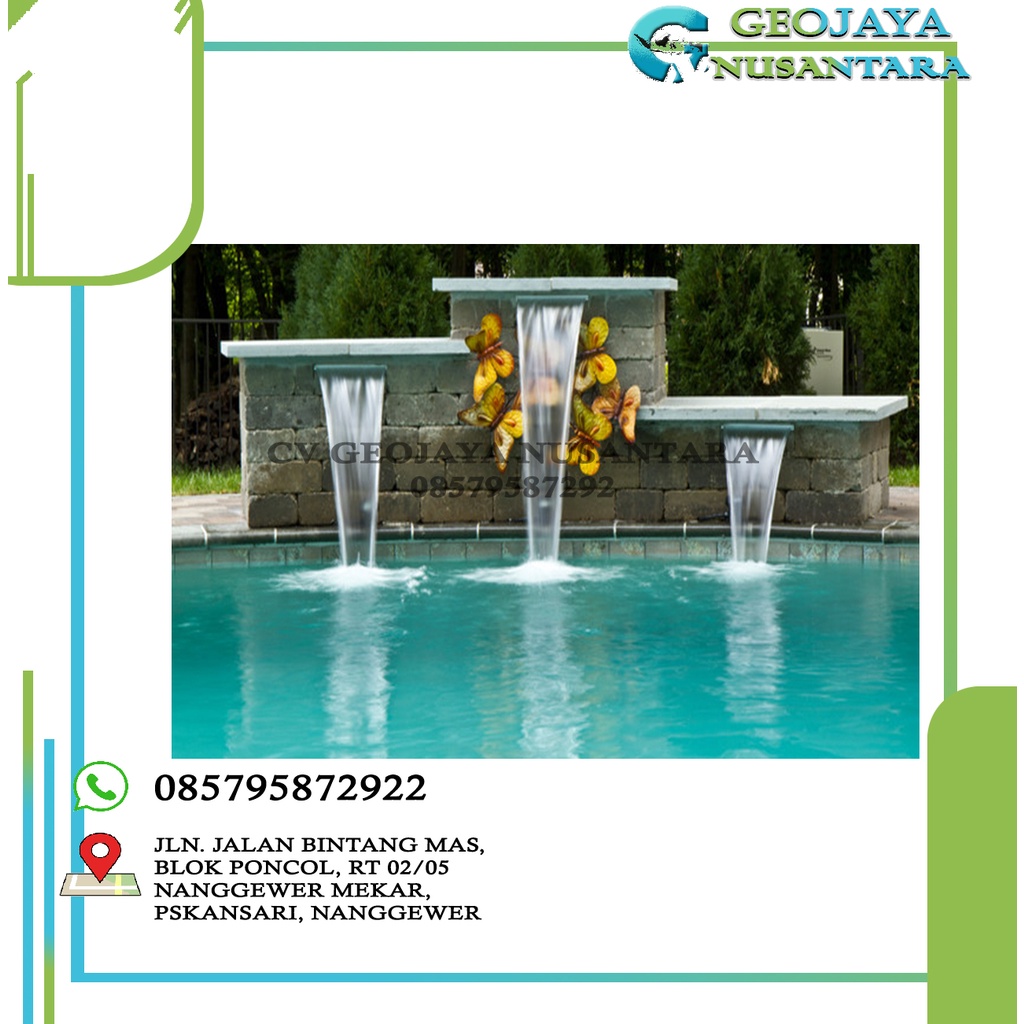 Nozzle Air Terjun Untuk Taman dan Kolam Renang Stainless Steel 400mm