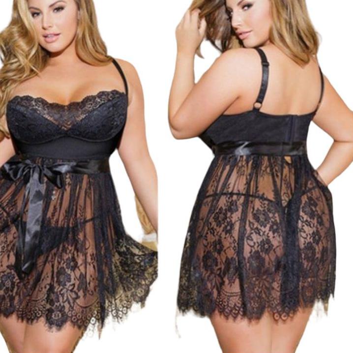 ➩ LINGERIE DRESS ANGGUN JUMBO BUNGA UKIR 5XL LD 120 JUMBO ➻