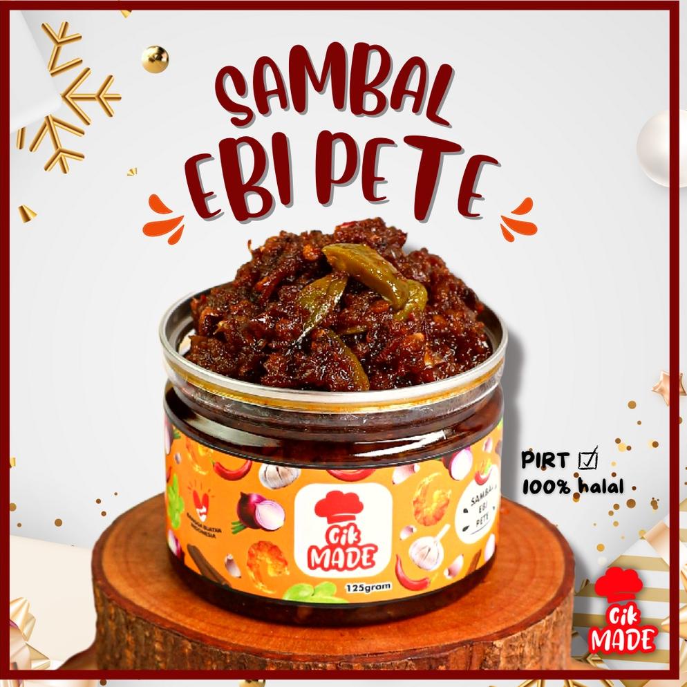

☛ Keburu Kehabisan Sambal Ebi Pete " Cik Made " - 125 Gram .,.,