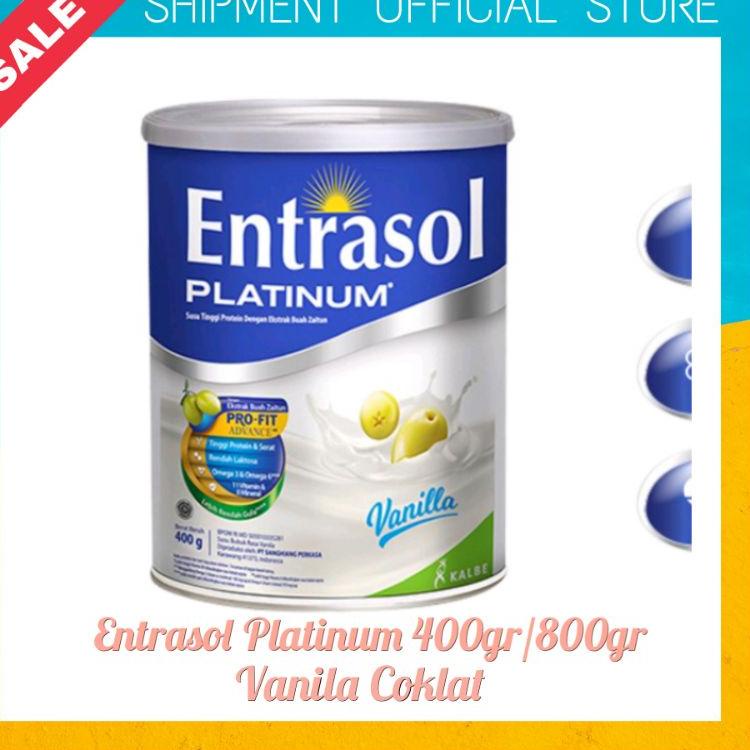 

✺ Entrasol Platinum Senior Coklat Vanila 400gr 800gr Susu LANSIA Chocolate Vanilla KALBE ۝