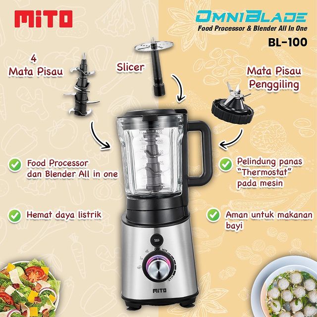 MITO BLENDER &amp; FOOD PROCESSOR BL 100 / BL100