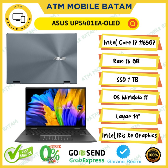 ASUS Zenbook 14 Flip OLED UP5401EA I7-1165G7 16GB 1TB 14" 2.8K W11 OHS