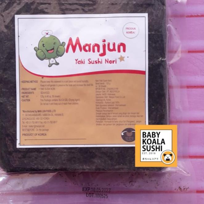 

(Tren terbaru) MANJUN Sushi Nori Kimbab 50 S Halal │ Nori Gimbab Import Lembar Rumput Lautt. Terpercaya,..