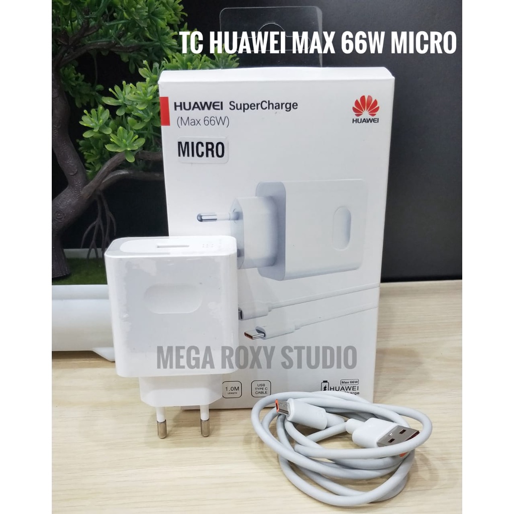 HUA-WEI SuperCharge Wall Charger (Max 66W) | Premium Quality | Universal Compatibility | 8 Layer Safety type-c dan micro