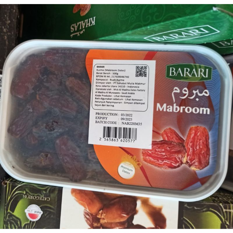 

Barari Mabroom Dates Toples 500g