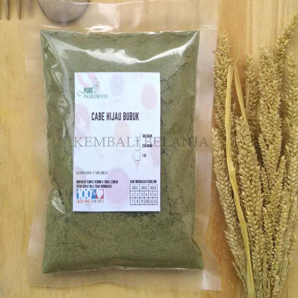 

G85 Cabe Hijau Bubuk/ Cabai Hijau/ Cabe Ijo Bubuk Super Pedas 100 Gram PENJUALAN TERBANYAK ♗