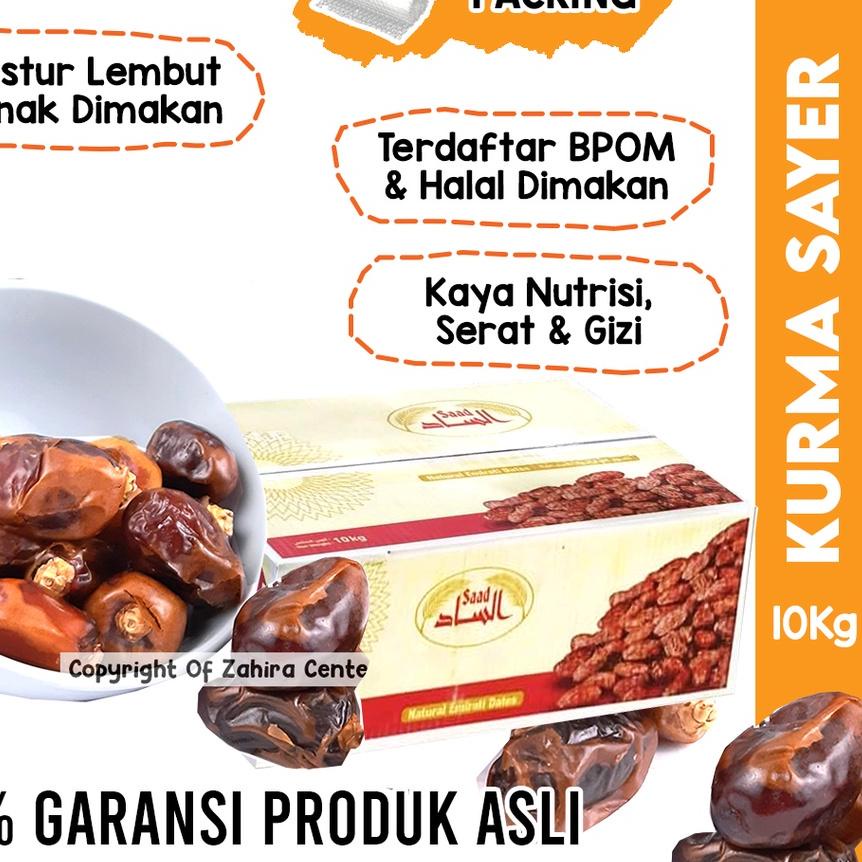 

✭ KURMA SAYER DUS 10Kg Terdaftar Halal Untuk Takjil Buka Puasa MP Eksklusif Emirate ➮