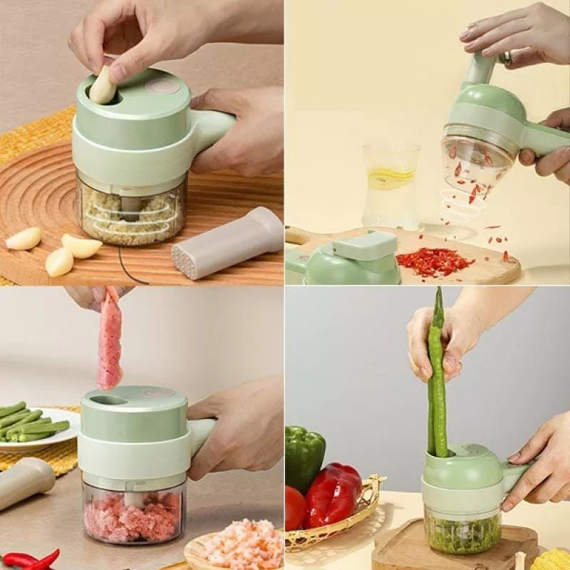 Alat Pemotong Sayur Elektrik Portabel Tangan Mini untuk Dapur Modern - Kenji Shop