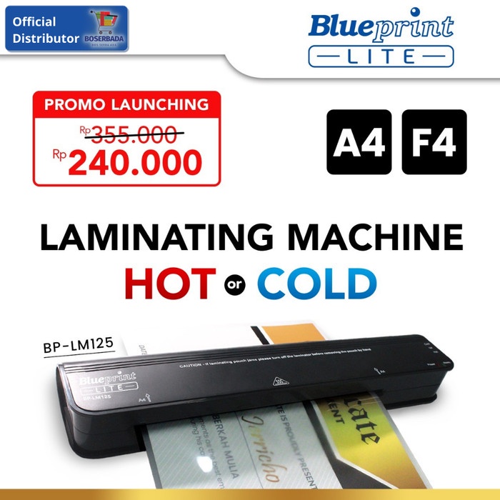 

[[JNT COD]] BLUEPRINT LITE - Mesin Laminating / Laminator LM125 A4 F4 - Hot & Cold