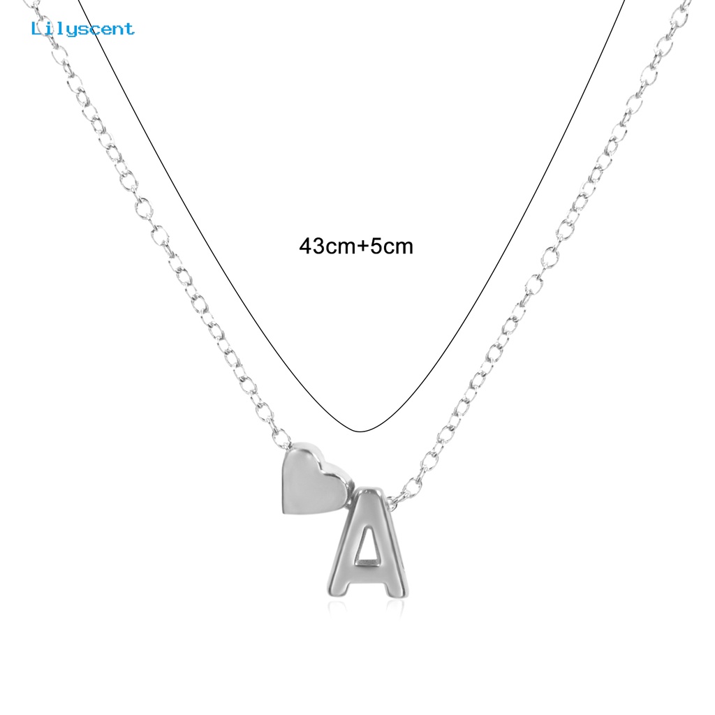 [LS] Kalung Pasangan Bentuk Huruf Liontin Pria Unisex Bahan Alloy Stainless Untuk Hadiah