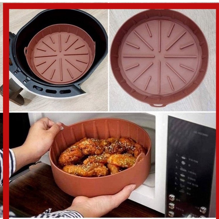 【COD】Air Fryer Silicone Pot Panci/Air Fried Silicone Baking Tray/Silicone Bowl