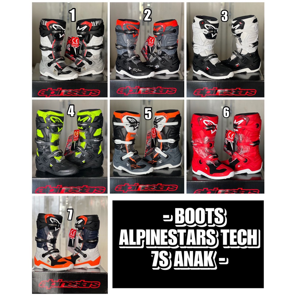 SEPATU TRAIL ANAK ALPINESTARS TECH 7s BOOTS YOUTH ALPINESTARS