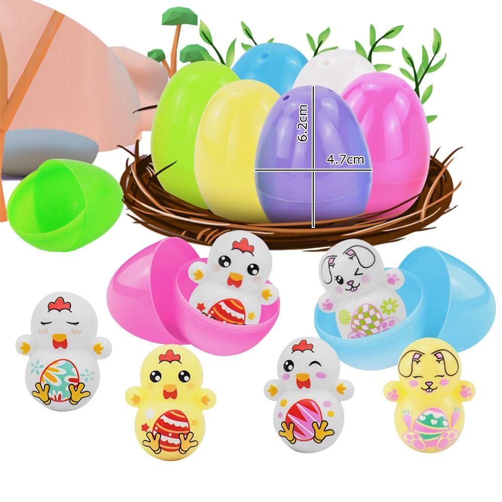 Solighter Easter Eggs Mainan 3D Bentuk Kelinci Montessori Belajar Match Mainan Puzzle