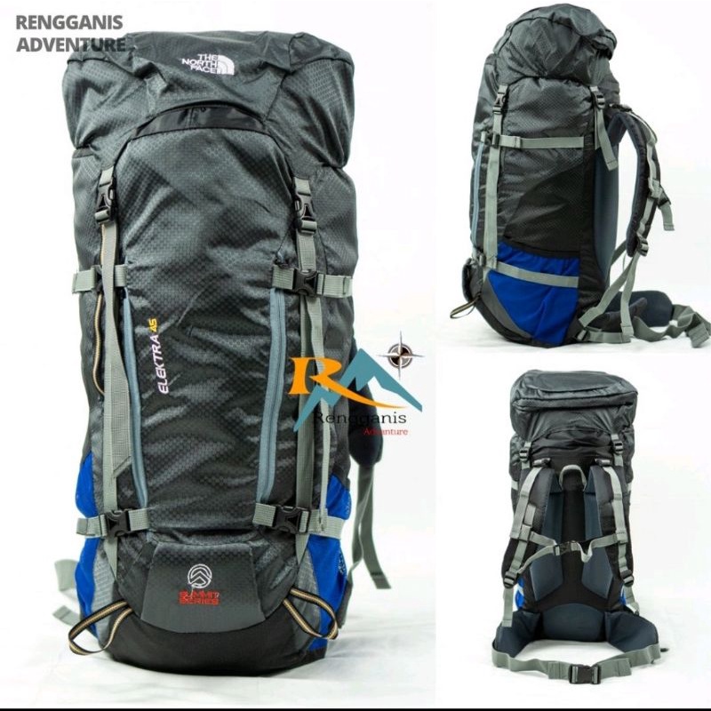 Tas Gunung TNF elextra 45L/Tas Ransel Gunung The North Face 45L/Tas Carrier/Tas outdoor/Tas Hiking Camping Gunung