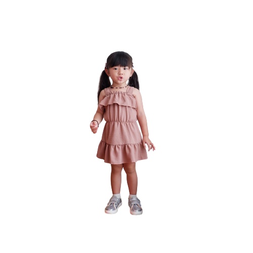 ZASKIYA - Dress Anak tali pundak korea style | Dress Sabrina baju anak perempuan usia 0-3 Thn