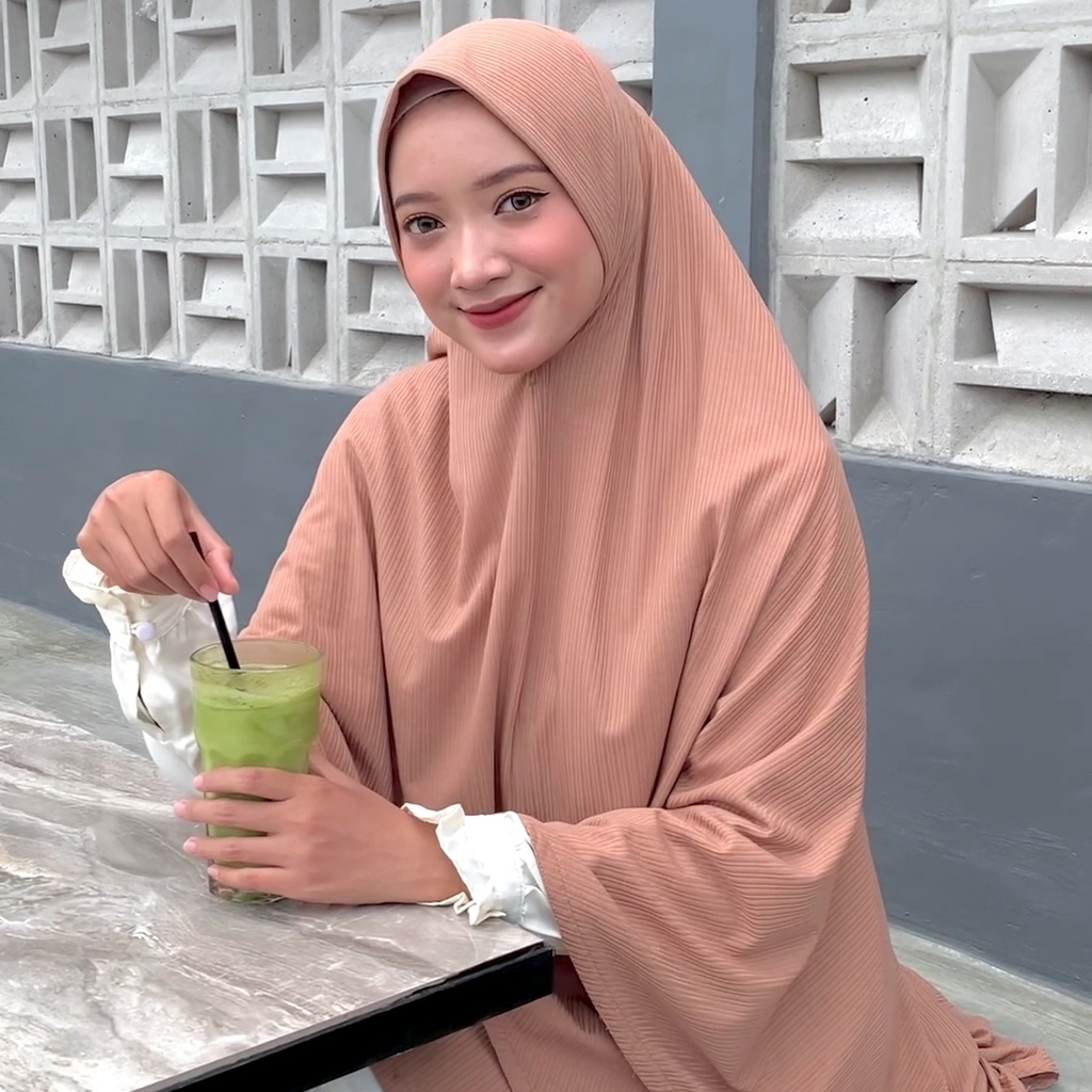 sheika instan knit syar'i. Khimar Jumbo. Khimar Syar'i. Hijab Instan