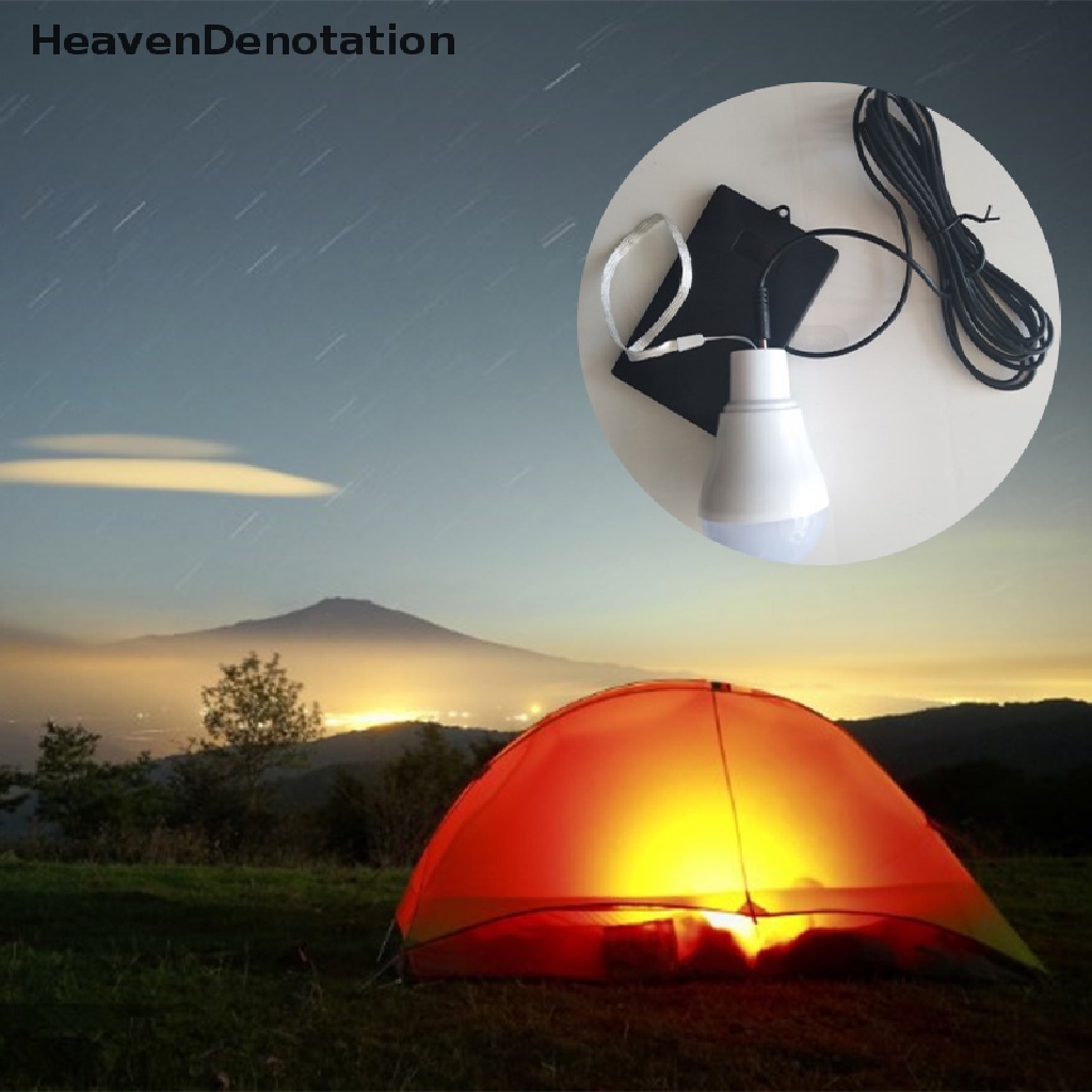 [HeavenDenotation] Bohlam LED Tenaga Surya Portabel Lampu Hemat Energi Untuk Camping Hiking Outdoor HDV