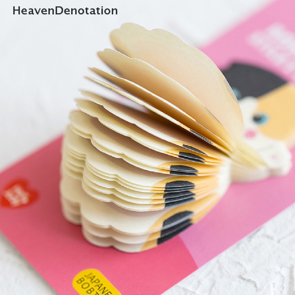 [HeavenDenotation] Cute Cat Series Sticky Note Stiker Pesan Siswa N Times Memo Pad Scrapbooking Sekolah Label Alat Tulis HDV