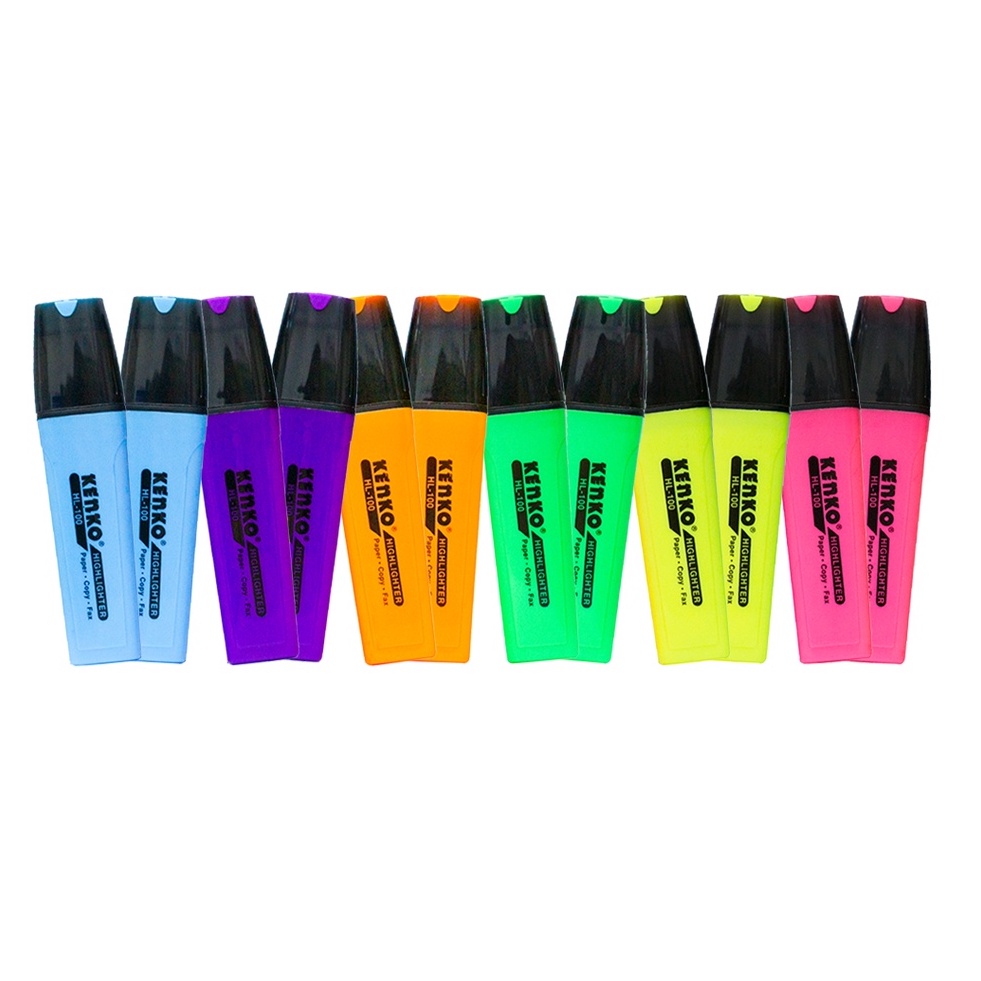 

Paket Bundle Spidol Highlighter HL-100 Semua Warna 12Pcs