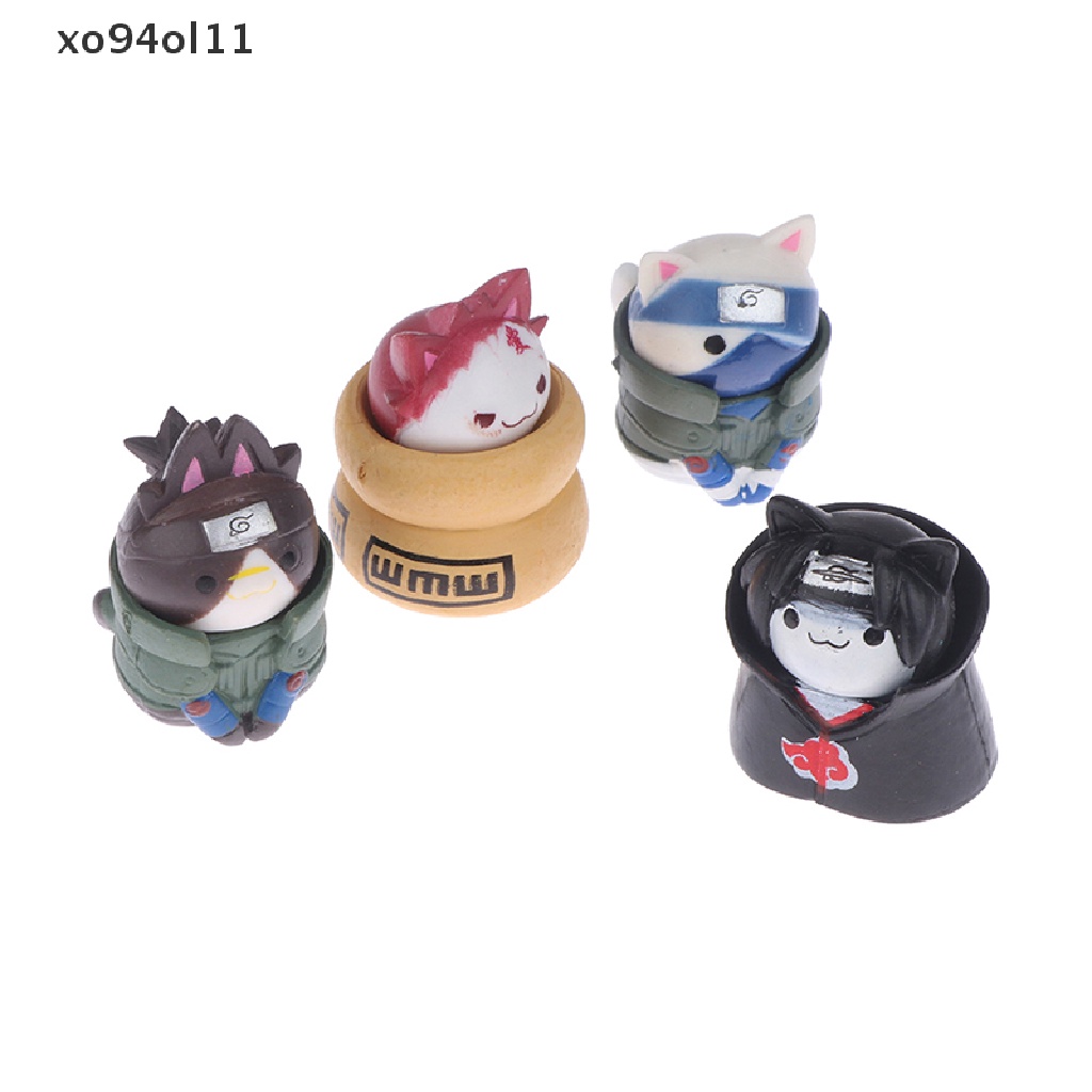 Xo 8Pcs Anime Naruto Kucing Angka Sasuke Itachi Action Figure Dekorasi Kamar Hadiah Hiasan Mobil Mainan Anak Rumah Boneka Model Ornamen Lanskap Mikro OL