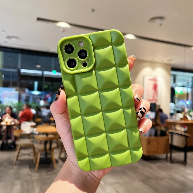 Classical Lavley Lattice Softcase Apple Ip IPhone 6S 7 8 Plus7 +8+ XR XS Max 11 Pro Max Casing Ponsel Simple Wanita Cewek