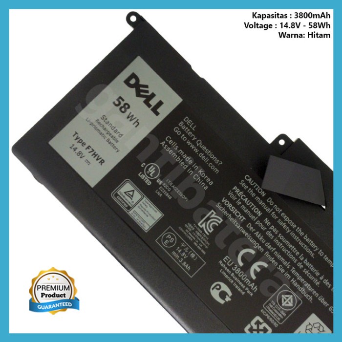 Original Baterai Dell Inspiron 15-7537 17-7737 F7HVR