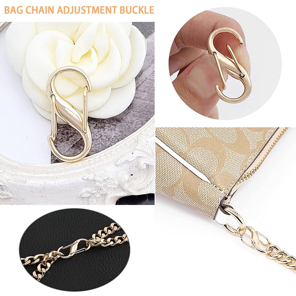 [Harga Grosir] Berbentuk S Logam Gesper Ganda Cincin Gesper Kait Tahan Lama Yang Dapat Dilepas Mendaki Berkemah Musim Semi Gesper Adjustable Klip Snap Logam Mini Untuk Menghubungkan Shorten Shoulder Bag