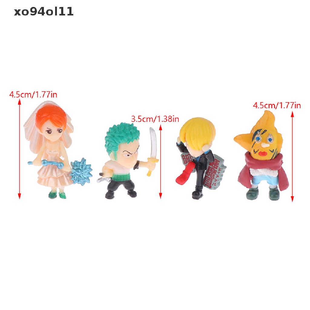 Xo 6Pcs Boneka One Piece Angka Anime Lucu Model Desktop Hiasan Mobil Dekorasi Rumah Mainan Anak Boneka Doll Mikro Landscape Ornamen Hiasan Kue OL