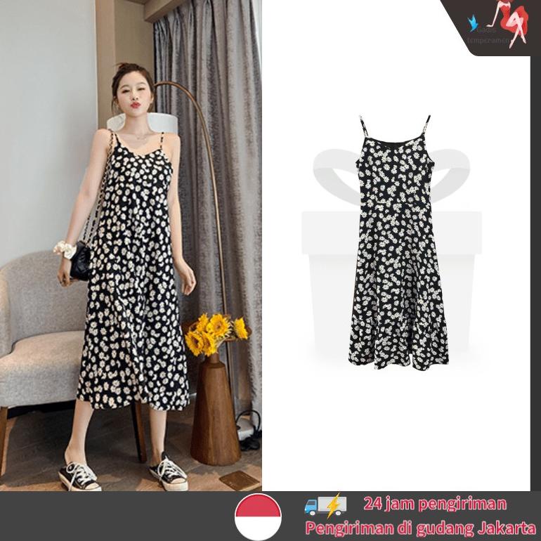 CHEKOUT Rok plisket Daisy dress/Maxi dress/Long dress Rok panjang Dress polos panjang