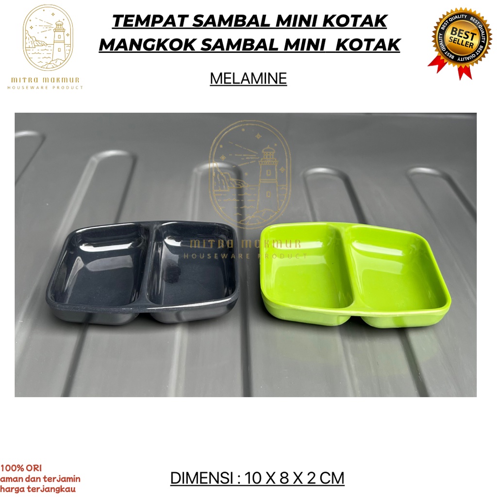 NEW!! TEMPAT SAMBAL MINI KOTAK DAN BULAT / WADAH SAMBAL SAOS KECAP / MANGKOK SAMBAL MELAMIN