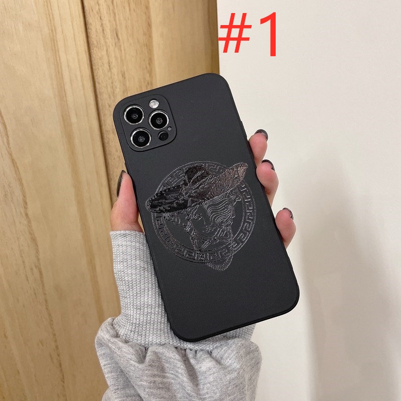 Fashion Versace Lion Soft Case HP iP iPhone 11 12 Mini 13 Pro Max 7 8 + Plus SE 2020 X XR SE 2020 XS Max Black Frosted Casing Apple