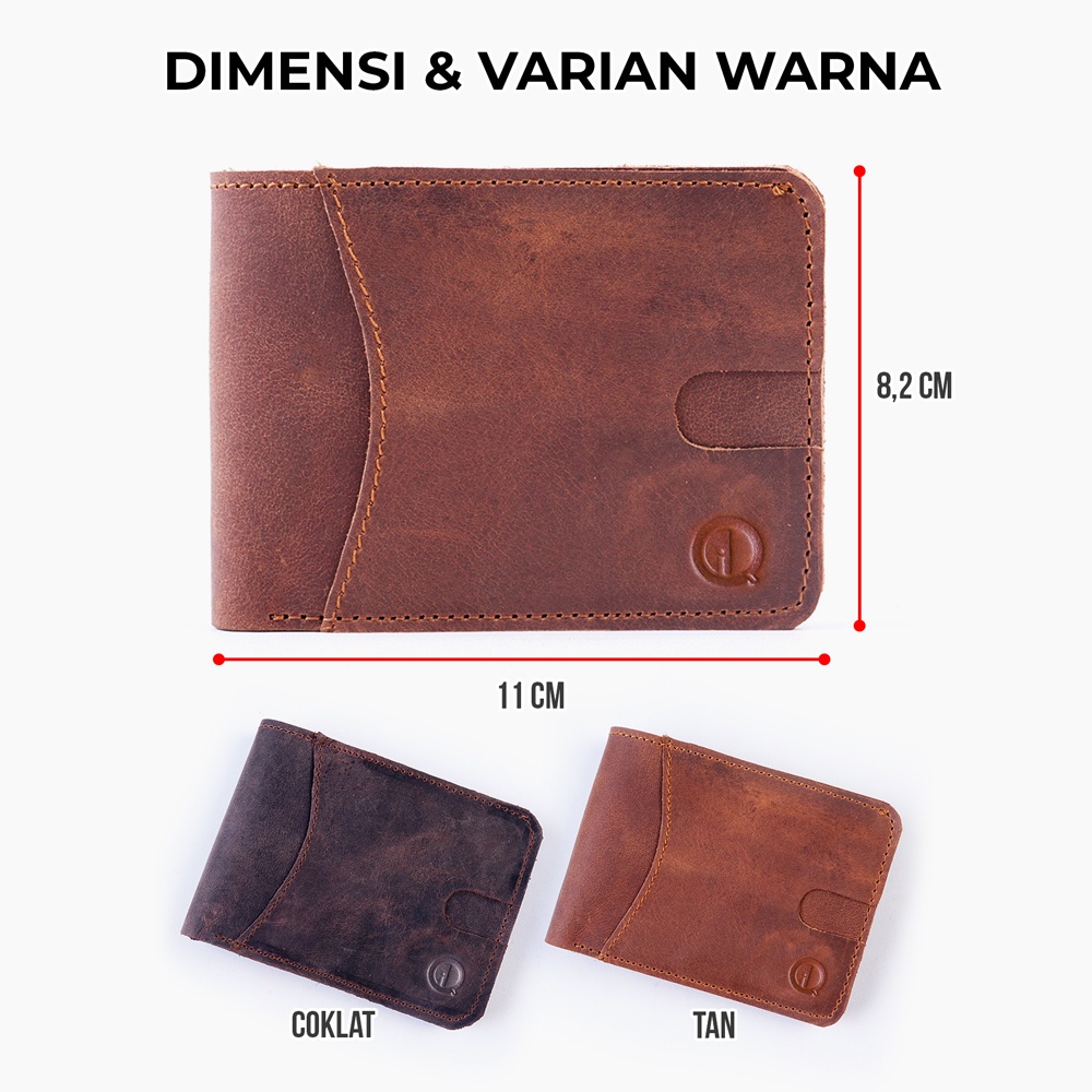 D009 - DOMPET KULIT PRIA DOMPET LIPAT PRIA DESAIN Minimalis Full Kulit Sapi Asli Eksklusif