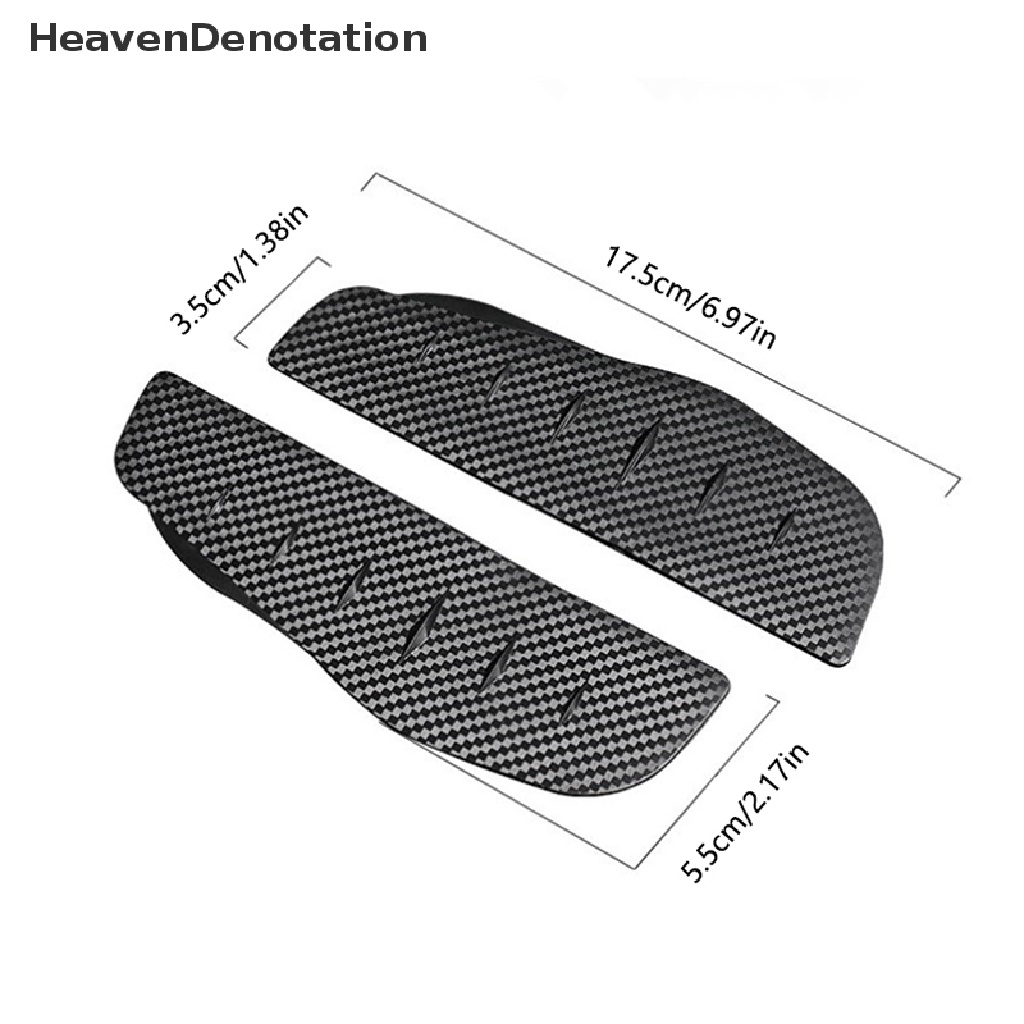 [HeavenDenotation] 2pcs Universal Kaca Spion Mobil Rain Cover Sun Visor Alis Serat Karbon HDV