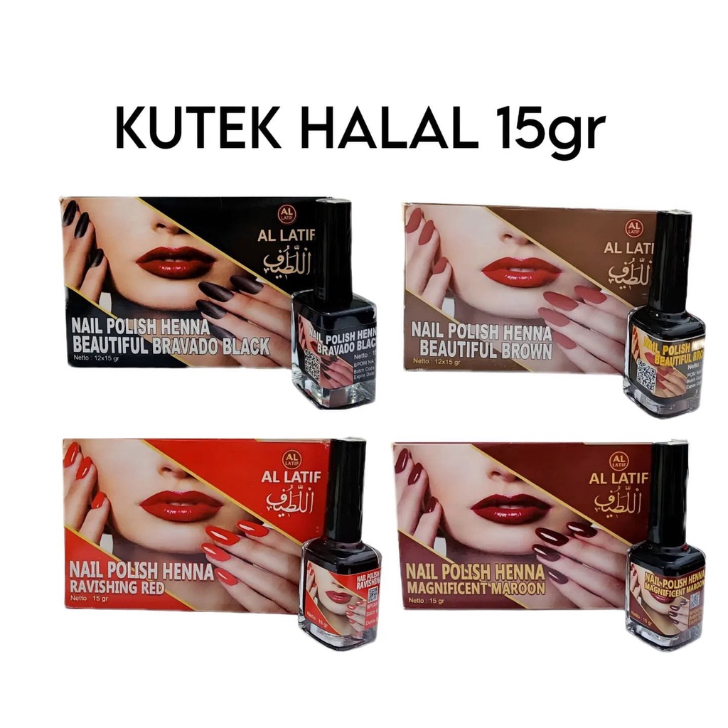 AL LATIF Nail Polish Henna - Kutek Halal Muslimah