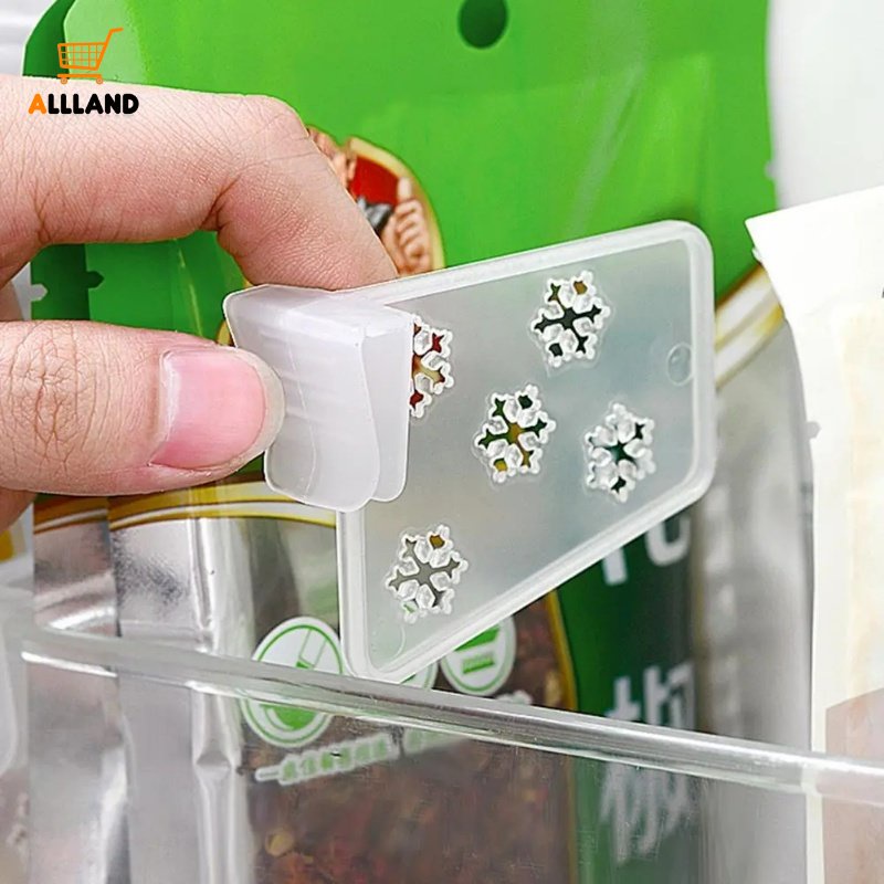 Sekat Penyimpanan Kulkas Snowflake/Sekat Snap Plastik Adjustable Untuk Organizer Case Peralatan Makan Kosmetik