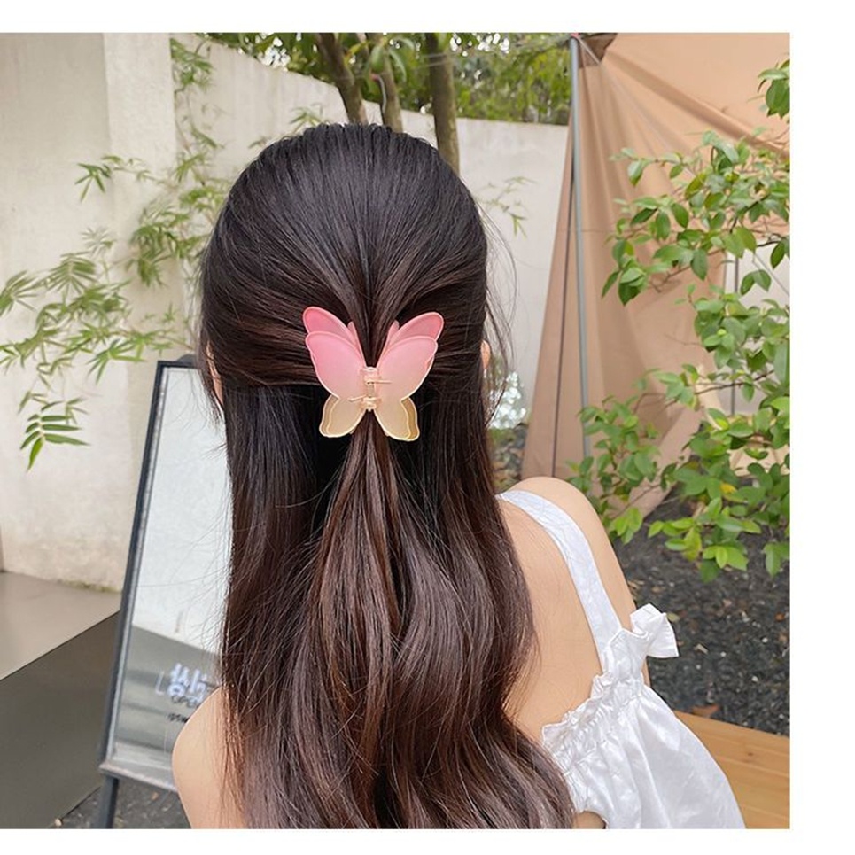 Jepit Rambut Korea Jedai DOFF Kupu Kupu 3D COLOR Wanita Elegan High Quality Import